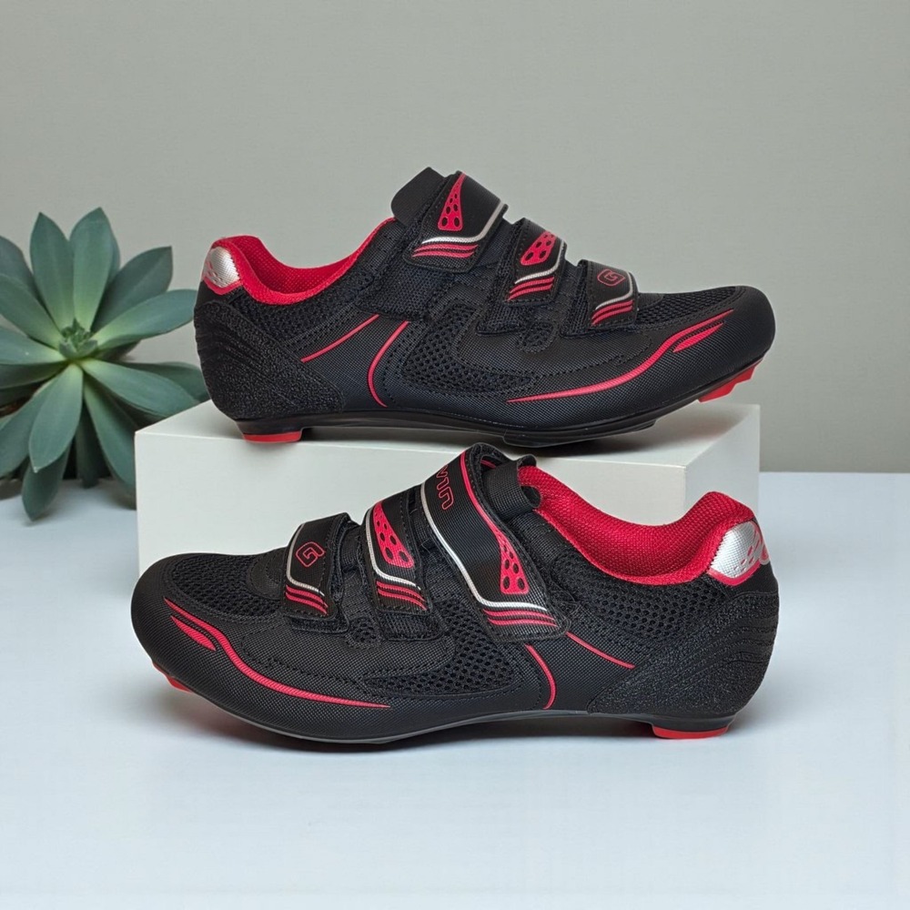 Gavin Cycling Shoes Black/Red Men's 8.5 / Women's 10 US  SPD/LOOK Compat